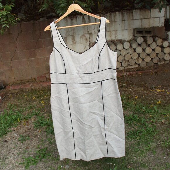 Forth & Towne Allegory Cream Linen Dress 18 - Picture 1 of 2